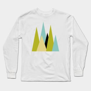 Mid Century Modern Triangles Long Sleeve T-Shirt